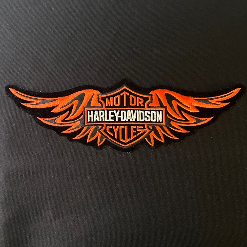 Harley-Davidson Orange and Black Winged Patch - Picture 2 of 4